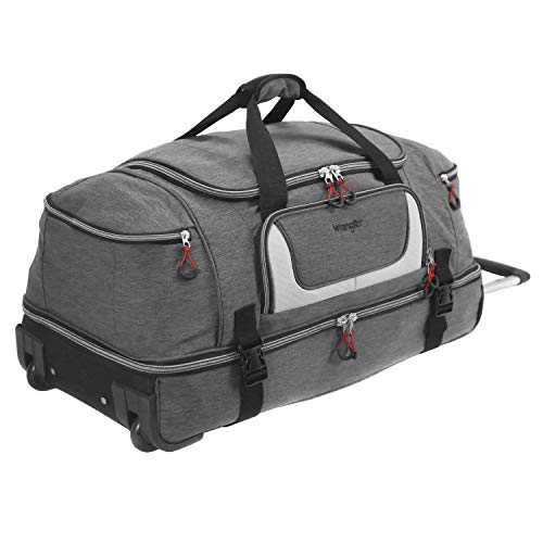 Wrangler Rolling Travel Duffel, Gray Heather