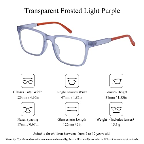 Image of SooGree Blue Light Blocking Glasses for Kids Boys Girls,Computer Screen Gaming TV Phone Glasses Anti Glare & Eye Strain