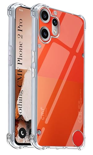 Image of Jkobi Shockproof Crystal-Clear Back Cover for Nothing CMF Phone 2 Pro (Anti Yellow Case | Drop & Camera Protection | Hard Polycarbonate)