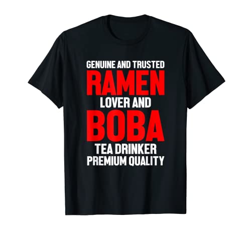 Boba Tea Ramen Cute Kawaii Bubble Milk Tea T-Shirt