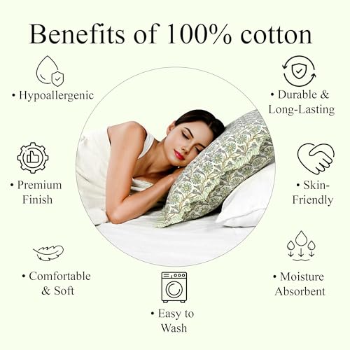 Ridhi Bloom Bubbles Floral Block Print Throw Pillow Covers 18x18 Inch by Ridhi - Used condition - Image 8