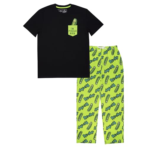 RICK AND MORTY mens Lounge Set in Gift Box With T-shirt, Pants and Socks With Multiple Print Options in Sizes S-m-l-xl