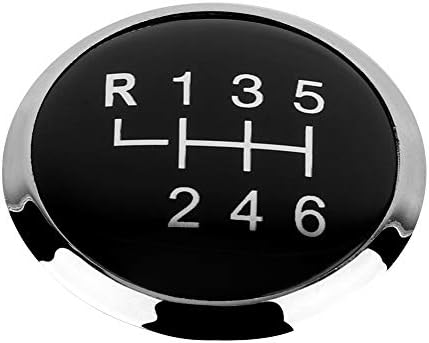 Senyar 6 Speed Shift Knob Pattern Decal 6 Speed Gear Shift Knob Cover,Car ABS Plastic Gear Shift Knob Stick Cover Emblem Badge Cap Cover Trim for T5 T5.1