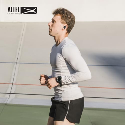 Image of Altec Lansing NanoBuds Sport 2.0, Wireless Earbuds with IP55 Waterproof & Sweatproof Rating, 32-Hour Battery, Bluetooth Multipoint, Fast Charging, AI Clear Calling, Sport Earbuds with Helix Wings