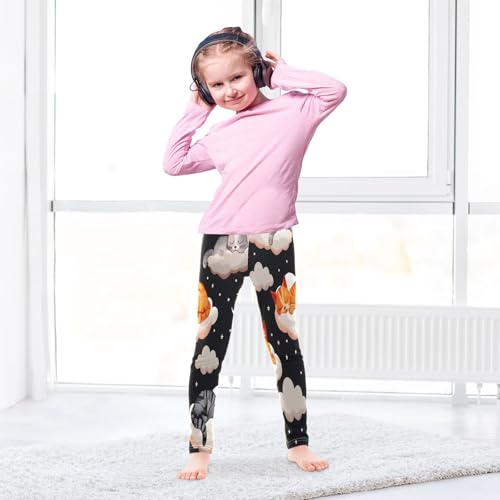 Toddler Girls Leggings Printed Yoga Pants Leggings Cute Cats Sleeping for Kids4