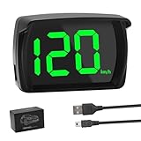 Digital GPS Speedometer Car mph HUD, Heads up display, Real-Time Speedometer Car, USB Plug & Play, Suitable for Truck, SUV, Motorcycle, LED Large Font - Clear & Accurate (KMH) - Image 1