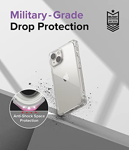 Image of Ringke Fusion Bumper Compatible with iPhone 14 Case Cover Transparent Hard Back Soft Flexible TPU Frame Bumper Scratch Resistant iPhone 14 Back Cover - Clear