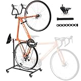 Vertical Bike Stand,Freestanding Space-Saving Bike Rack with Adjustable Height for Wheels Sizes up to 29β,Indoor Bike Storage Rack for Garage & Apartment, Upright Bicycle Floor Holder for MTB Road