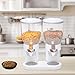 Imagen de dispensador doble de cereales y alimentos secos con bandeja de derrame incluida para hogarcocina