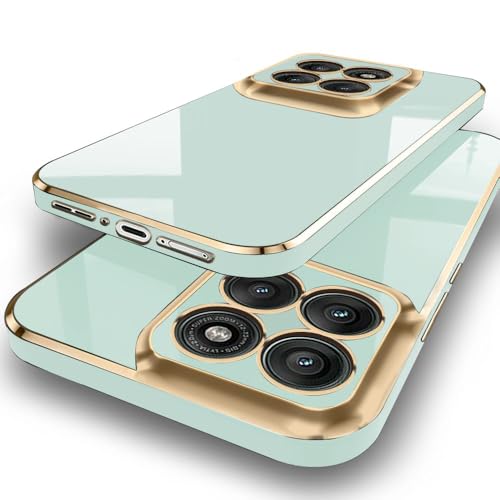 Image of TheGiftKart Luxurious Golden-Plated Back Cover Case for Motorola Moto Edge 70 Fusion 5G | Raised Lips for Camera & Screen Protection | Shockproof Design | Stylish Back Cover Case (TPU, Green)