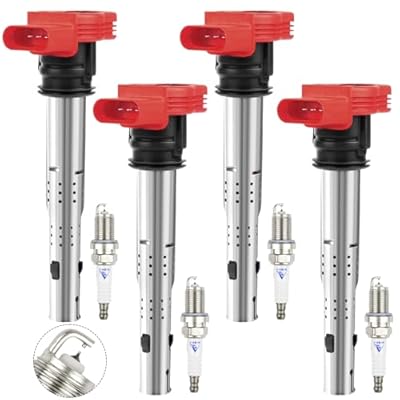 Ignition Coil Pack UF529 & Double Iridium Spark Plugs x4