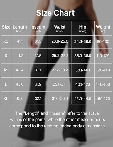 YEOREO Kalie Flare Scrunch Leggings for Women V Cross Waist Bell Bottom Yoga Pants Tummy Control Bootcut Workout Leggings Black S
