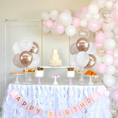 Support de ballon table blanc et doré TONIFUL pour décoration chic