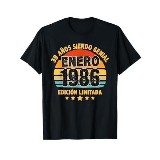 Enero 1986 39 Años Hombre Cumpleaños Regalo Enero 1986 Camiseta