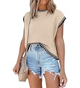 Disamer Cap Sleeve Knit Sweater Tops Sleeveless Vest 2026 Spring Clothes Oversized Summer Tank Tr...