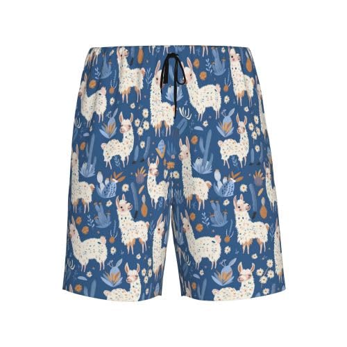 YSBKN Mens Pajama Shorts Soft Lounge Bottoms Sleepwear Pj Pants With Pockets S-4XL