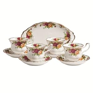 Royal Albert Old Country Roses 9-Piece Tea Set, Multi