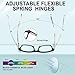 BLOEXCLU 6 Pack Reading Glasses for Women Men Blue Light Blocking Spring Hinge Computer Readers, Anti Eyestrain/Glare (6 Mixed C1, 1.75, Diopters)
