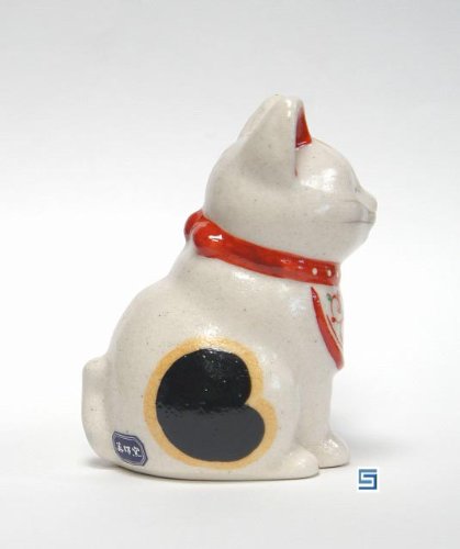 Amazon.co.jp: クラフトマンハウス 陶彩 万福 唐草 招き猫(左手上げ