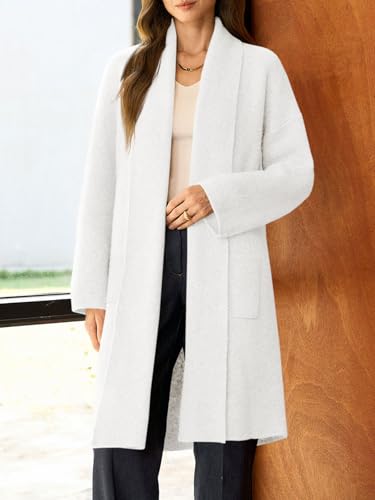 Image of Saodimallsu Womens Long Cardigan Sweaters Chunky Open Front Oversized Slouchy Knit Fall Trendy Coatigan Jackets