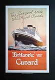 Historische Schiffsplakate: Britannic Cunard | Poster [39 x 57 cm]