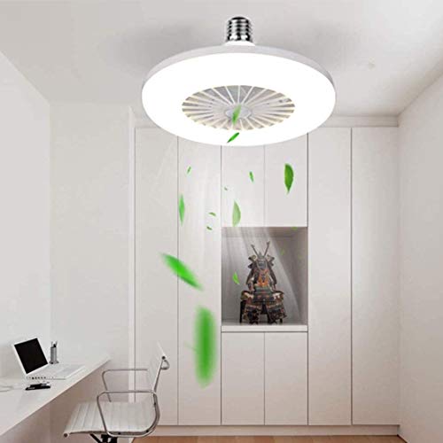 Ventilateur plafonnier LED E27 compact 30cm pour petits espaces et chambre - 7