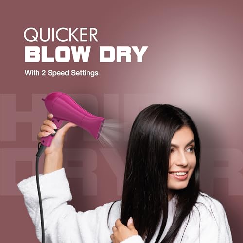 Havells 1000 Watt Foldable Hair Dryer; 2 Heat Settings (Hot/Warm), Heat Balance Technology | Purple | Your Perfect Blow Dry Companion For Effortless Hair Styling | Hd1810 5 41GjjQvkbfL