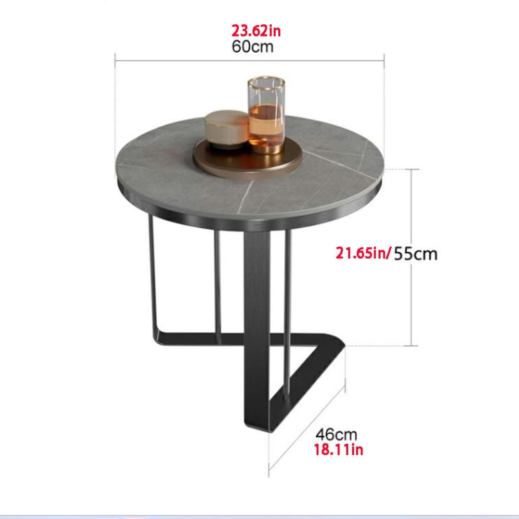RENEESME Sofa Sofa Side Table Slate Corner Table Living Room Simple Round Small Side Table Bedside Cabinet Small Coffee Table Sofas for Living Room