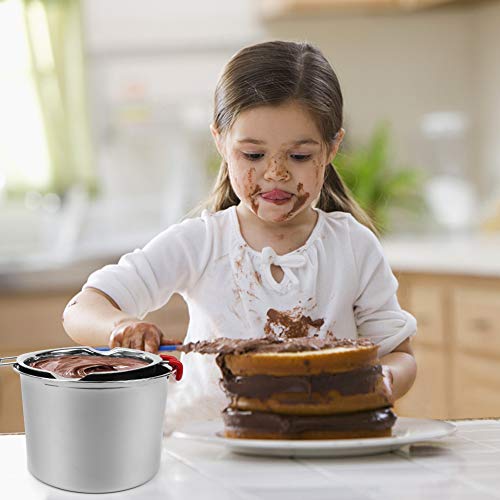 Stainless Steel Double Boiler Pot,3 Cup Capacity Metal Melting Pot with Heat Resistant Handle,600ml Steel Universal Insert Melting Pan for Chocolate,Butter,Candle,Candy and Soap - Thumbnail 5