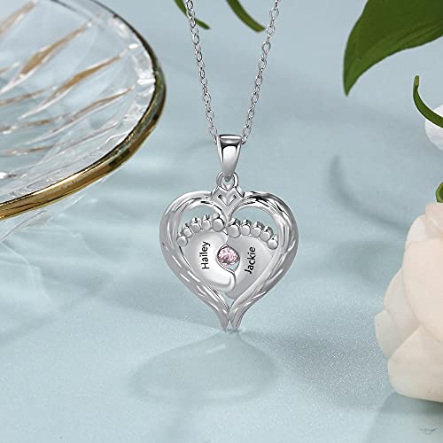 Collier pieds de bébé personnalisé, le cadeau de naissance idéal pour combler une maman - 5