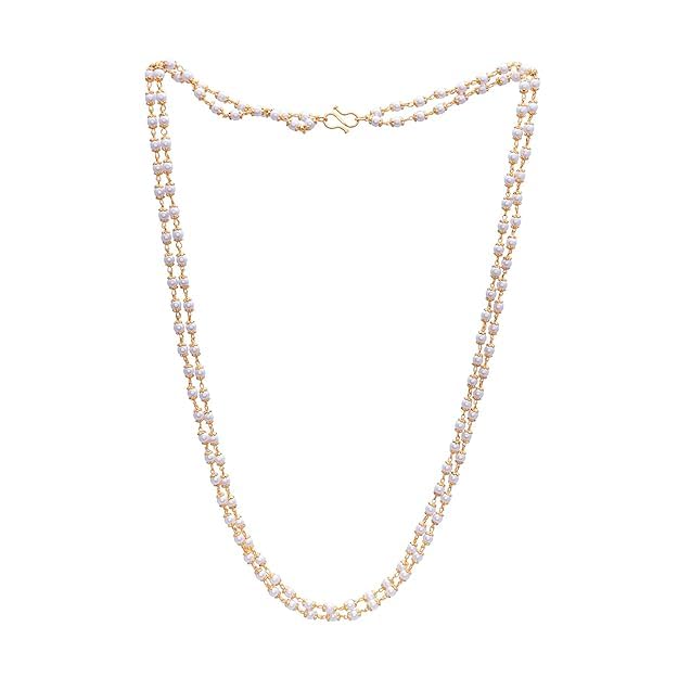 See full amazon price history chart for ELEGANTDREAM Traditional white round pearls double line Chain necklace pearlmala ethnic jewellery moti haram 30 inches 1 Gram Gold For Women ELEGANTDREAM Traditional white round pearls double line Chain necklace pearlmala ethnic jewellery moti haram 30 inches 1 Gram Gold For Women (B0CJF18HVM) Amazon Price History, Amazon Price Tracker