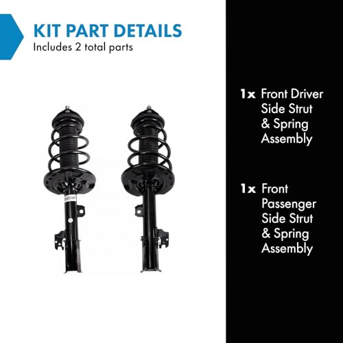 Image of TRQ Front Driver and Passenger Side Strut and Spring Assembly Set Loaded
