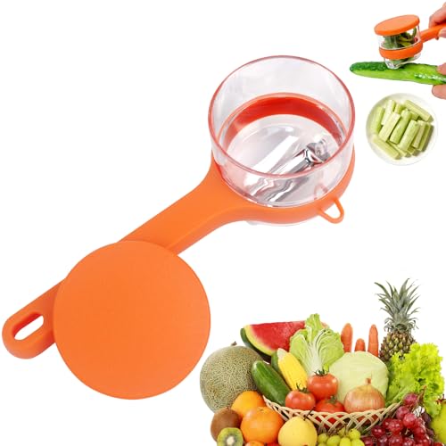 Vegetable Peeler with Container, Stainless Steel Potato Peeler and Fruit Peeler with Storage Box, Multi-Function Veggie Peeler with Peel Catcher for Home Kitchen (Orange)