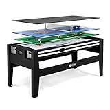 Mesa Multi Juegos 4 en 1 Gladiador Air Hockey, Billar, Ping Pong, Bandeja - con Accesorios