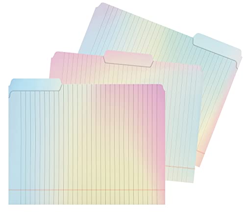 Find It File Folder Notepad - Pack of 12 - 9.5 x 12.5 Inch Notebook Organizer Folders for Filing, Document, and Clipboard Organization - Rainbow - Thumbnail 3