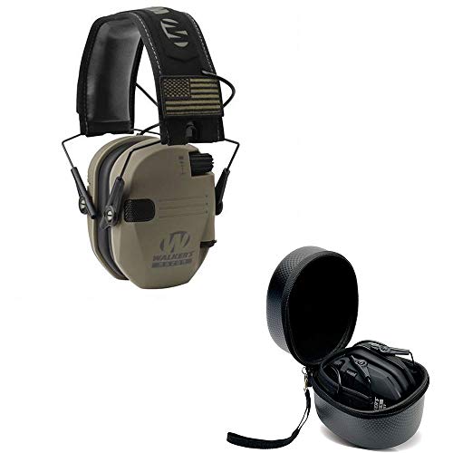 Casque anti bruit Walker's Razor Slim Shooter pliable 23 dB avec pochette de rangement rigide