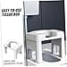 FRCOLOR Toilet Step Stool for Adults Non-Slip Bathroom Stool for Comfort Sturdy Design for Seniors and Pregnant Women Height Material