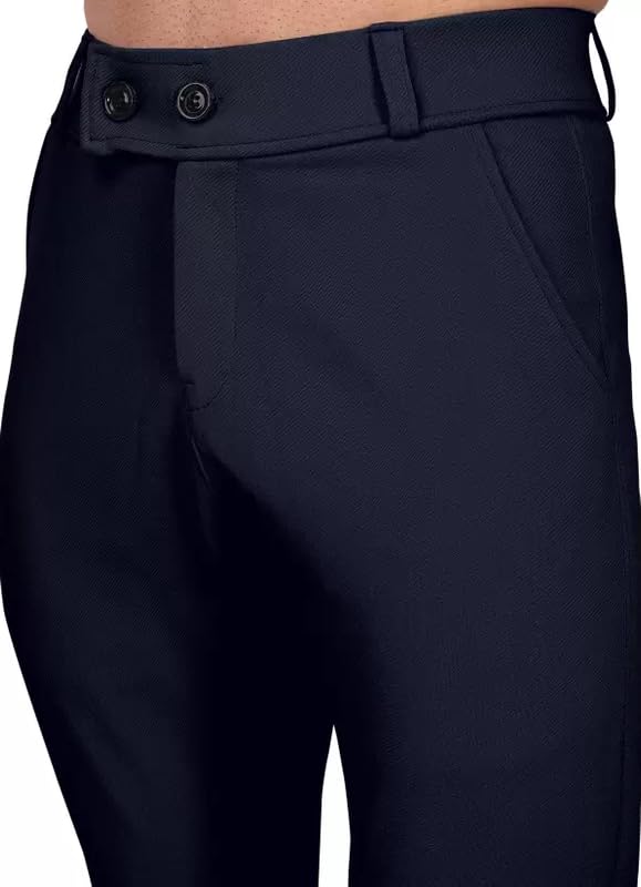 Image of Twill Lycra Men Trouser | Standard Fit Casual & Office Wear | Soft Stretchable Fabric | Comfortable Bottom Wear