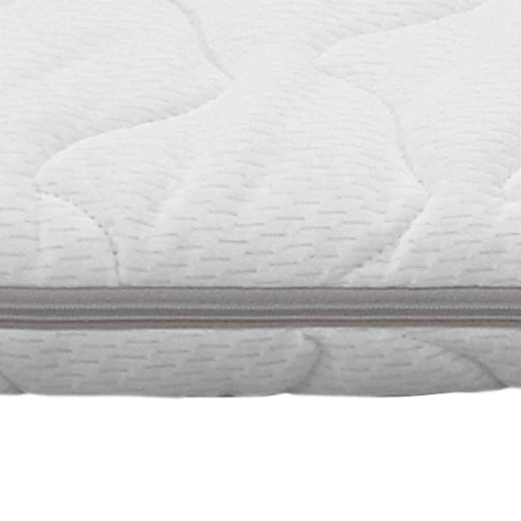 Cubrecolchón de 80 x 200 cm transpirable con espuma viscoelástica de 6 cm, funda lavable, impermeable, antideslizante, higiénico, para dormitorio, cama de invitados, protector de colchón