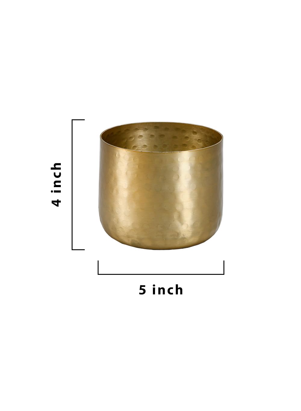 Amazon.com : Serene Spaces Living Antique Brass Look Gold Hammered Pots,  Indoor Planter, Decorative Accent for Potted Plants, Gold Flower Vase for  Wedding or Event Centerpiece, Extra Small, 5" Diameter & 4"