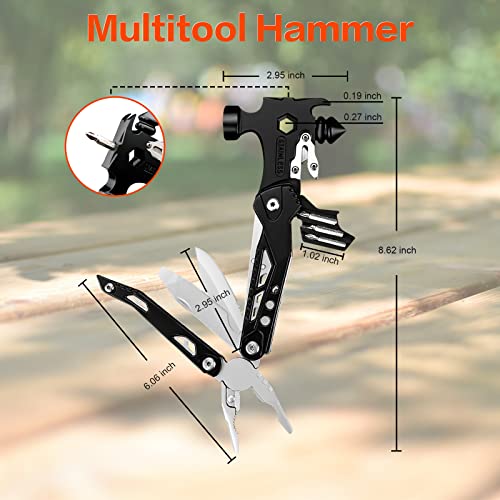 Hammer-Multitool-16-In-1-Multi-Tool-Hammer-Camping-Gear-Gifts-for-Men-Boyfriend-Husband-Father-Cool-Gadgets-Small-Hammer-with-Screwdriver-Bits-Set-for-Camping-Outdoor-Home-DIY-Use