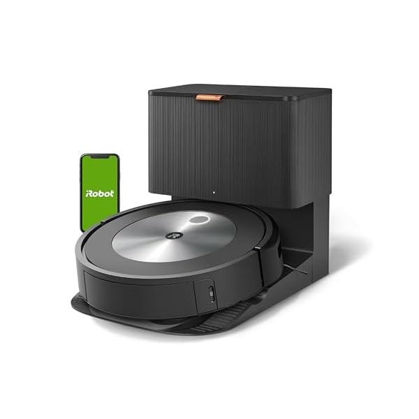 iRobot® Roomba® j7+ WLAN-fähiger Saugroboter mit automatischer Absaugstation, Kartierung und Zwei Gummibürsten für alle Böden -Objekterkennung und -vermeidung - Lernt und kartiert