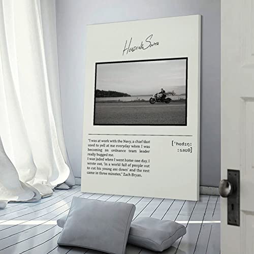 Zach Bryan poster Heading South toile 60x90cm anti reflets