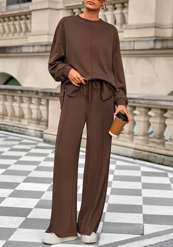 BTFBM Women Fall Fashion 2025 2 Piece Outfits Sweatsuit Set Jogger Sweatpants Matching Lounge Sets Airport Tracksuit