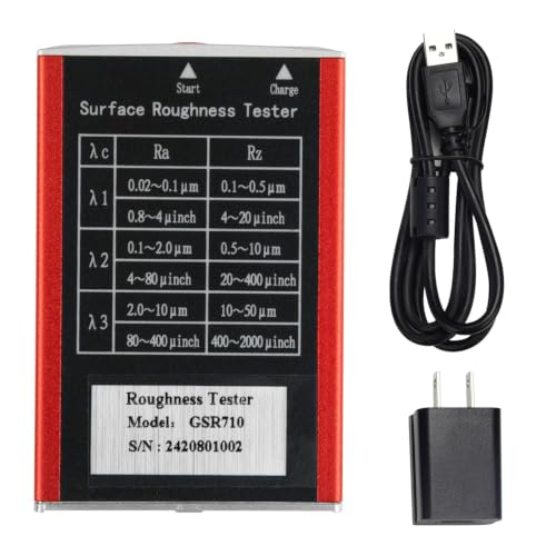 Image of GOYOJO Surface Roughness Gauge, Portable High Accuracy Roughness Tester - 4 Testing Parameters Ra /Rq 0.05~15.0μm Rz /Rt 0.1~50.0μm, with Standard Calibration Block and Bracket