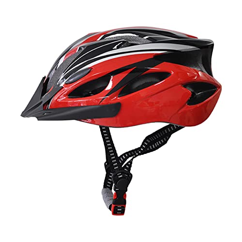 UPANBIKE Adult Bike Helmet Mens Bike Helmet Riding Helmet One-Piece Adjustable Womens Bike Helmet Head Safety Protection for Mountain Bike Road Bike(Red+Black)