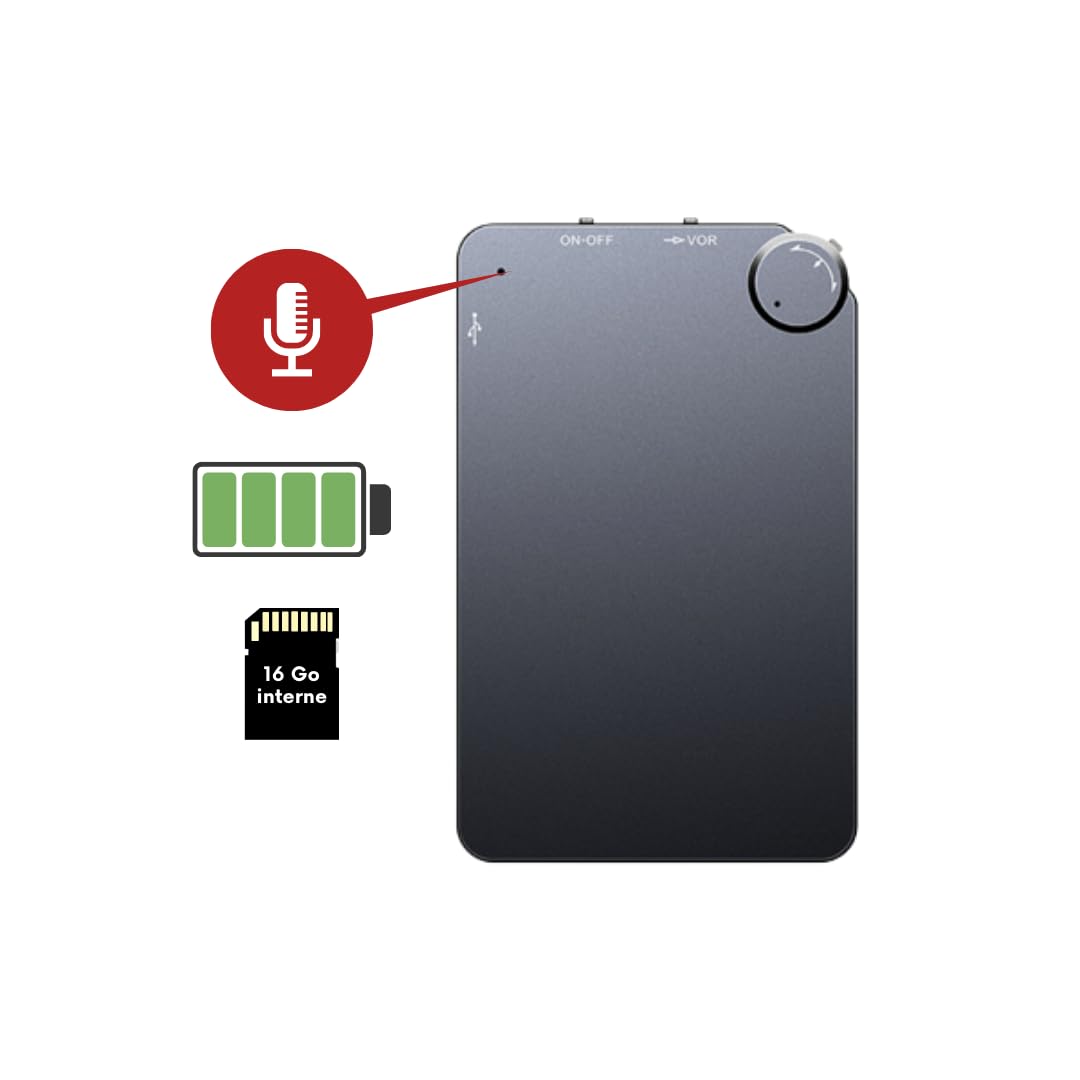 Carte Enregistreur Vocal Espion 16 GO