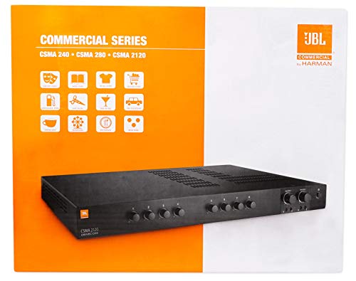 JBL Professional CSMA280 Commercial Series Two-Channel 80-Watt Powered Audio Mixer/Amplifier - image 7