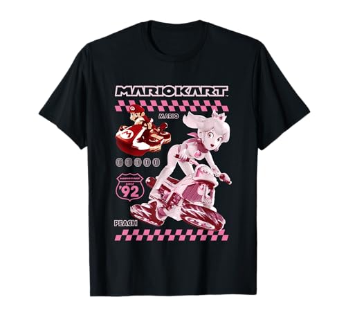 Mario Kart 8 Princess Peach & Mario Racing Poster T-Shirt