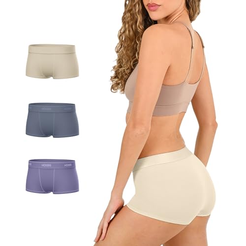 Image of Woxer Womens Boxer Briefs Underwear - Ultra Short Boyshorts Panties, Modal Fabric, Chafe-Free, Boxers for Sleep & Gym
